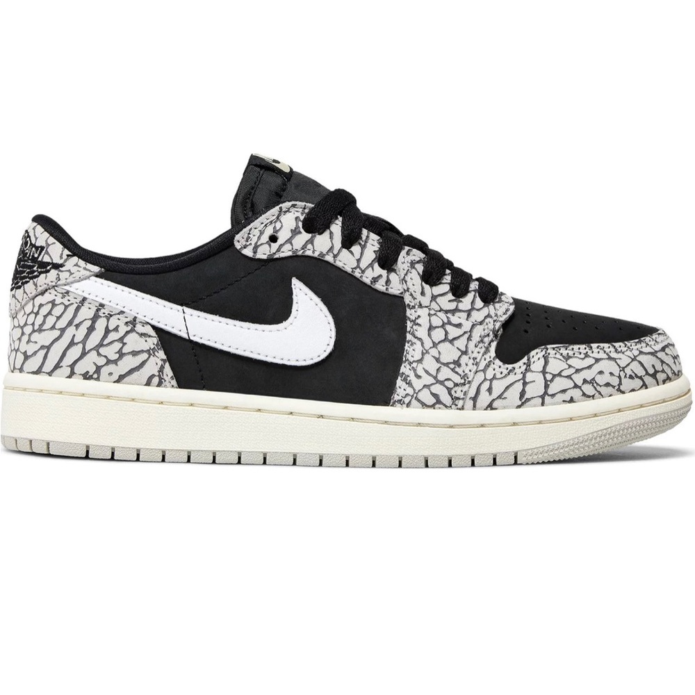 Nike Air Jordan 1 Retro Low OG 'Black Cement' Elephant Sneakers